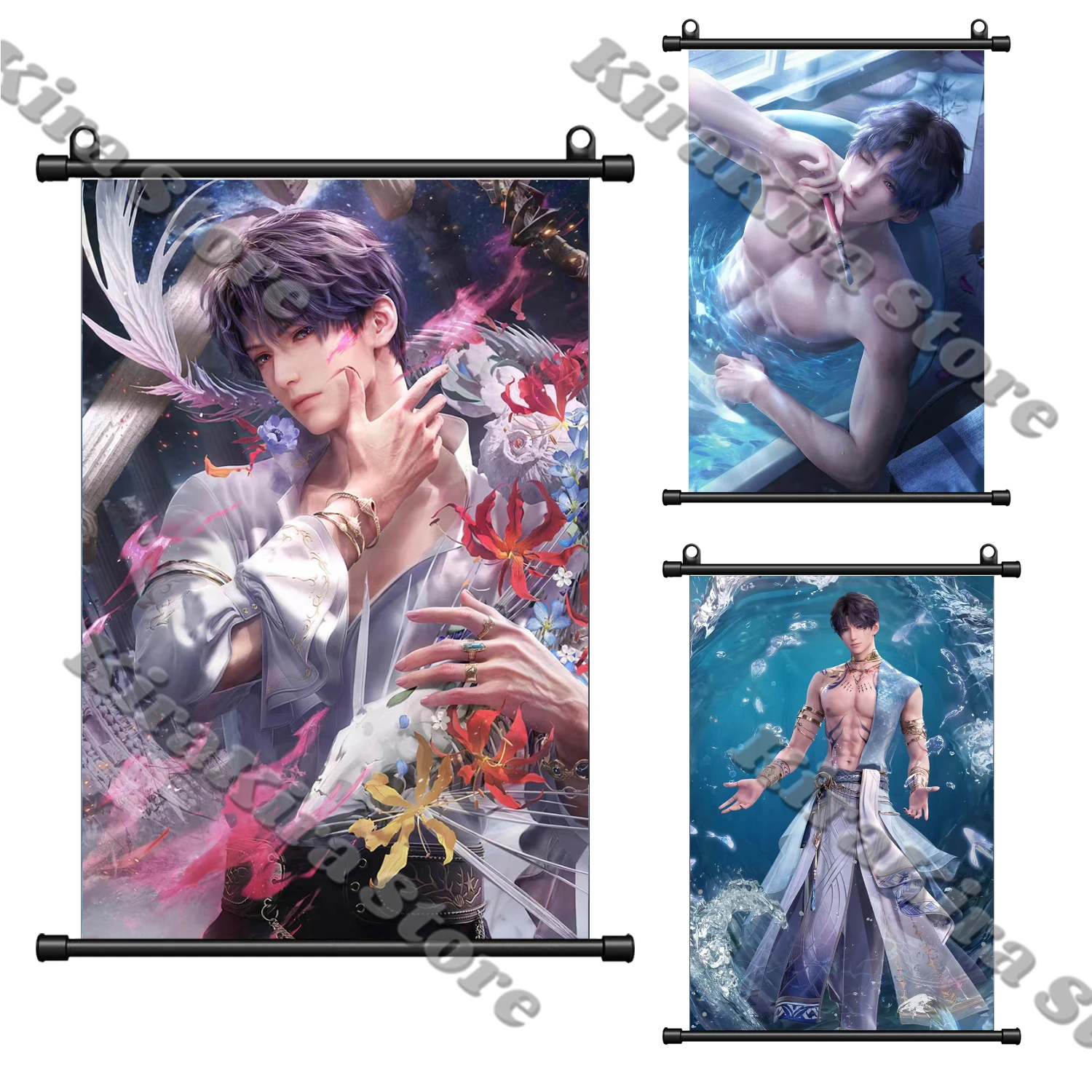 

Rafayel Poster Game Love and Deepspace Hanging Picture Cosplay Wall Scroll Mural Anime Decorative Paintings Backdrop Gifts