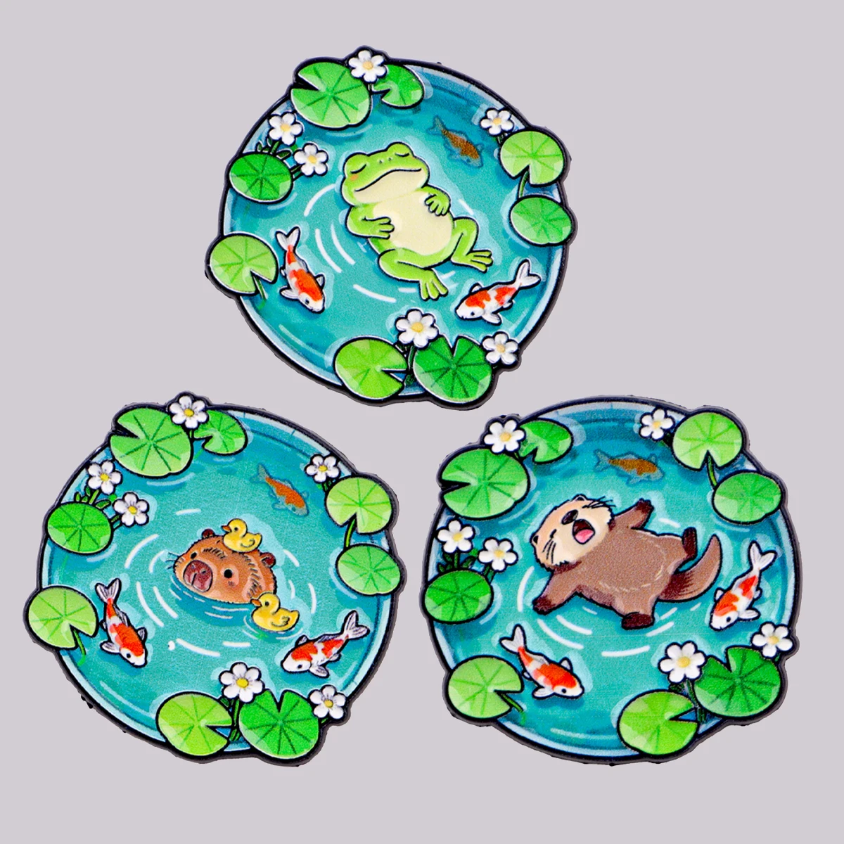 Cartoon Capybara Emaille Pin Niedlicher Frosch Brosche Pines Anstecknadeln Abzeichen auf Rucksack Kleidung Accessoires Tierschmuck Freunde Geschenk