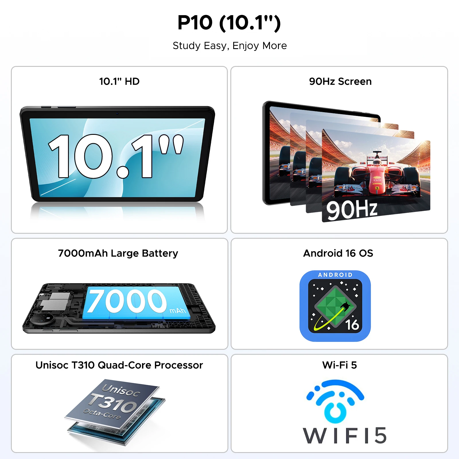 POCKAM P10 Android 16 Tablet 10.1