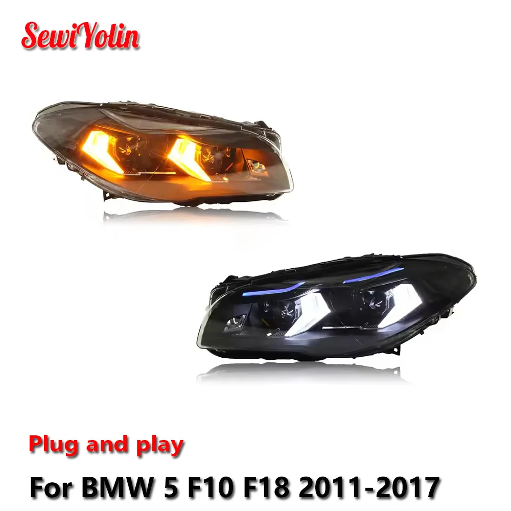 

Car LED Headlight Light Assemblies For BMW 5 F10 F18 2011-2017 Auto Fog DRL Brake Turn Signal Lamp Plug and Play