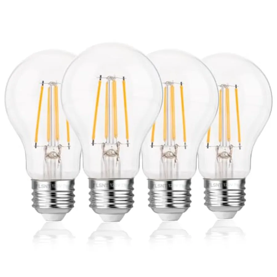 

60W Equivalent Dimmable A19 LED Light Bulbs, Efficient 7W, 800Lumens, 2700K Soft White, CRI82, E26 Standard Base, 15000 Hours,