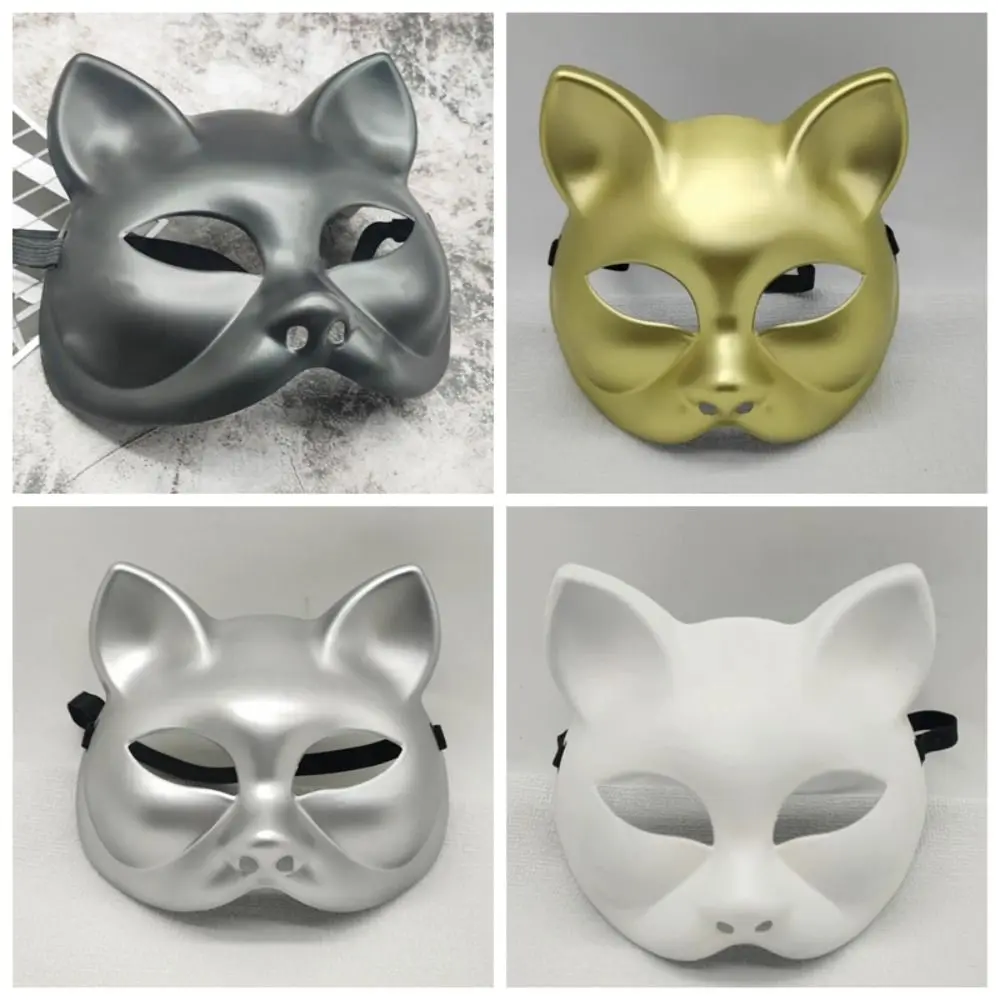 Prestaties Plastic Kat Half Gezichtsmasker Anime Masker Oogmasker Cosplay Masker Kostuum Rekwisieten Cosplay Kostuum Halloween Masker Mannen