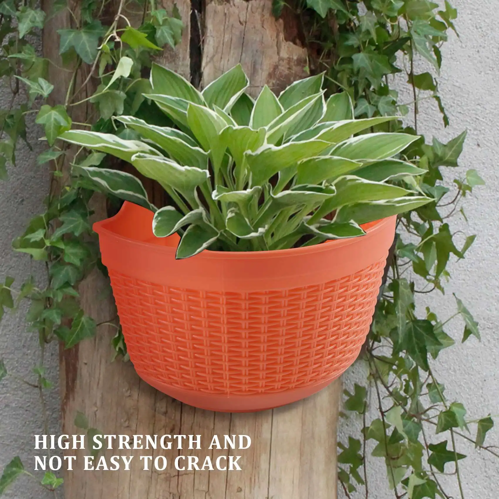 

Набор из 2 пластиковых подвесных кашпо для цветов, для сада, забора, патио, домашнего декора, настенные держатели для цветов