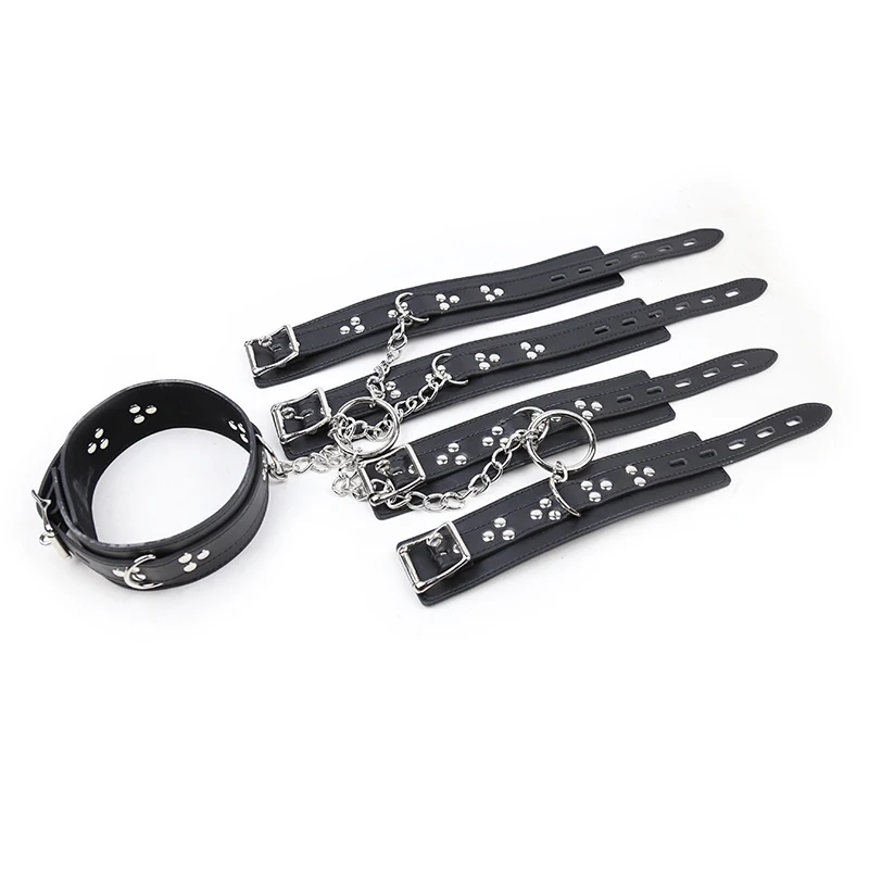 Sexy Costume Erotic Sex Toys BDSM Bondage Collar Handcuff Set Adult Game Product Kit Sex Tool for Women Couple Sexual Toy Adult