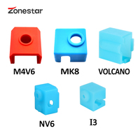 Silicone Sleeve Hotend Protector Heat Block Cover Heater Socks For M4V6 E4 DDE Volcano MK8 3D Printer Parts