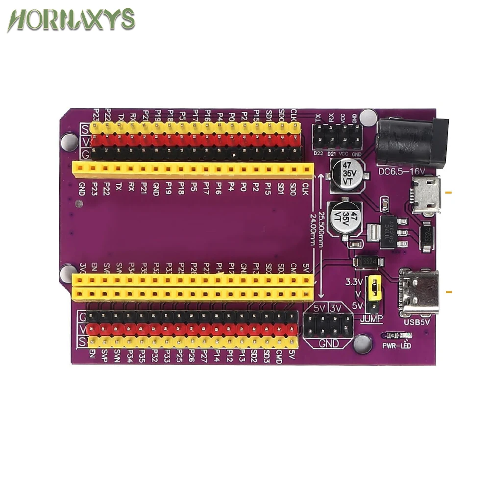 Płytka programistyczna ESP32, złącze TYPE-C/MICRO USB, układ CP2102, WiFi+Bluetooth, dwurdzeniowy procesor, ESP32-DevKitC-32, płytka rozszerzeń ESP-32, 38 pinów. — zdjęcie produktu 4