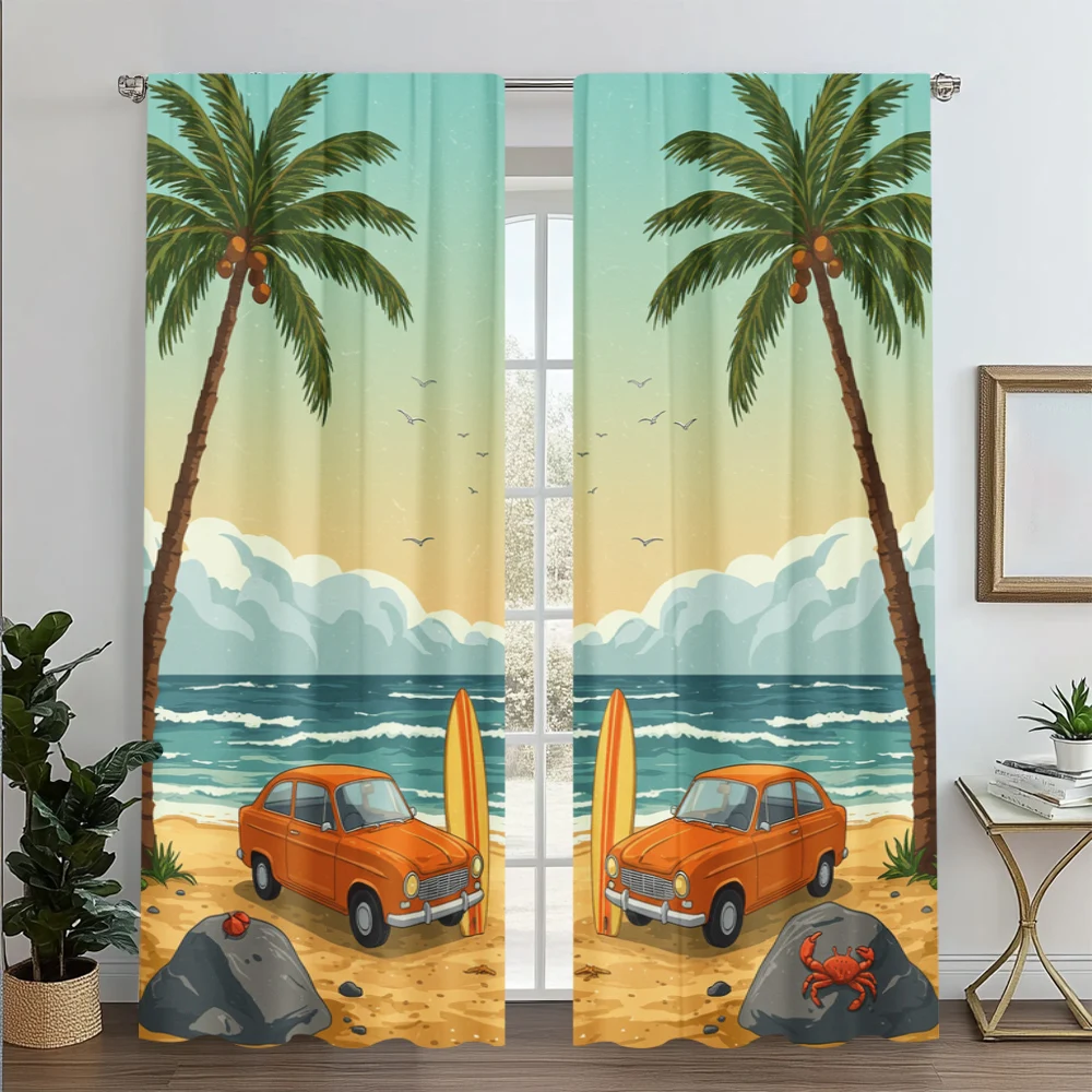 

2pc, Curtain Chair Coastal Sailing2 Fabric,Without Electricity Birthday Party for Classroom, Office