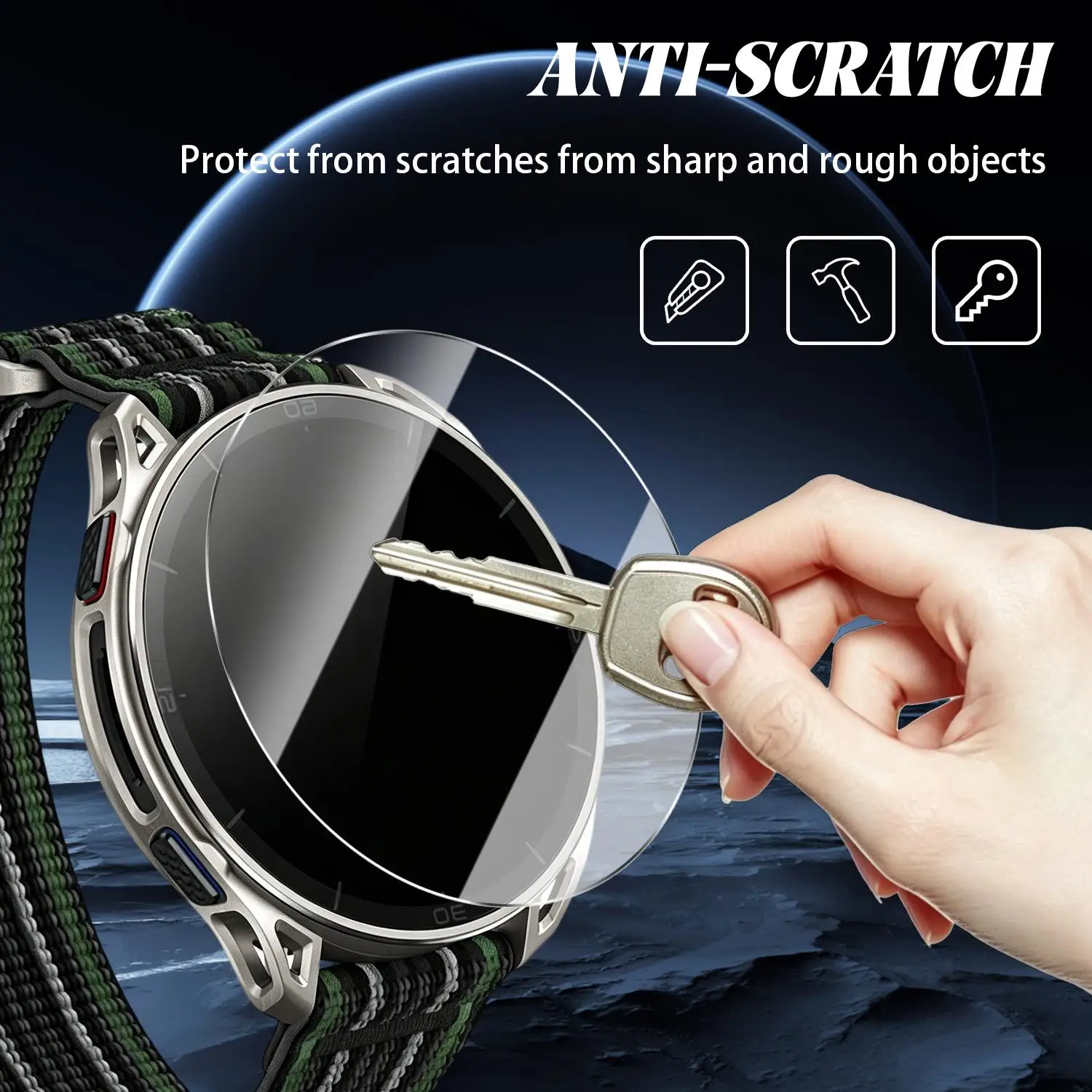 Full Cover HD Clear Tempered Glass Protective Films For Amazfit Cheetah 2 Ultra Smartwatch Screen Protectors Easy to Install