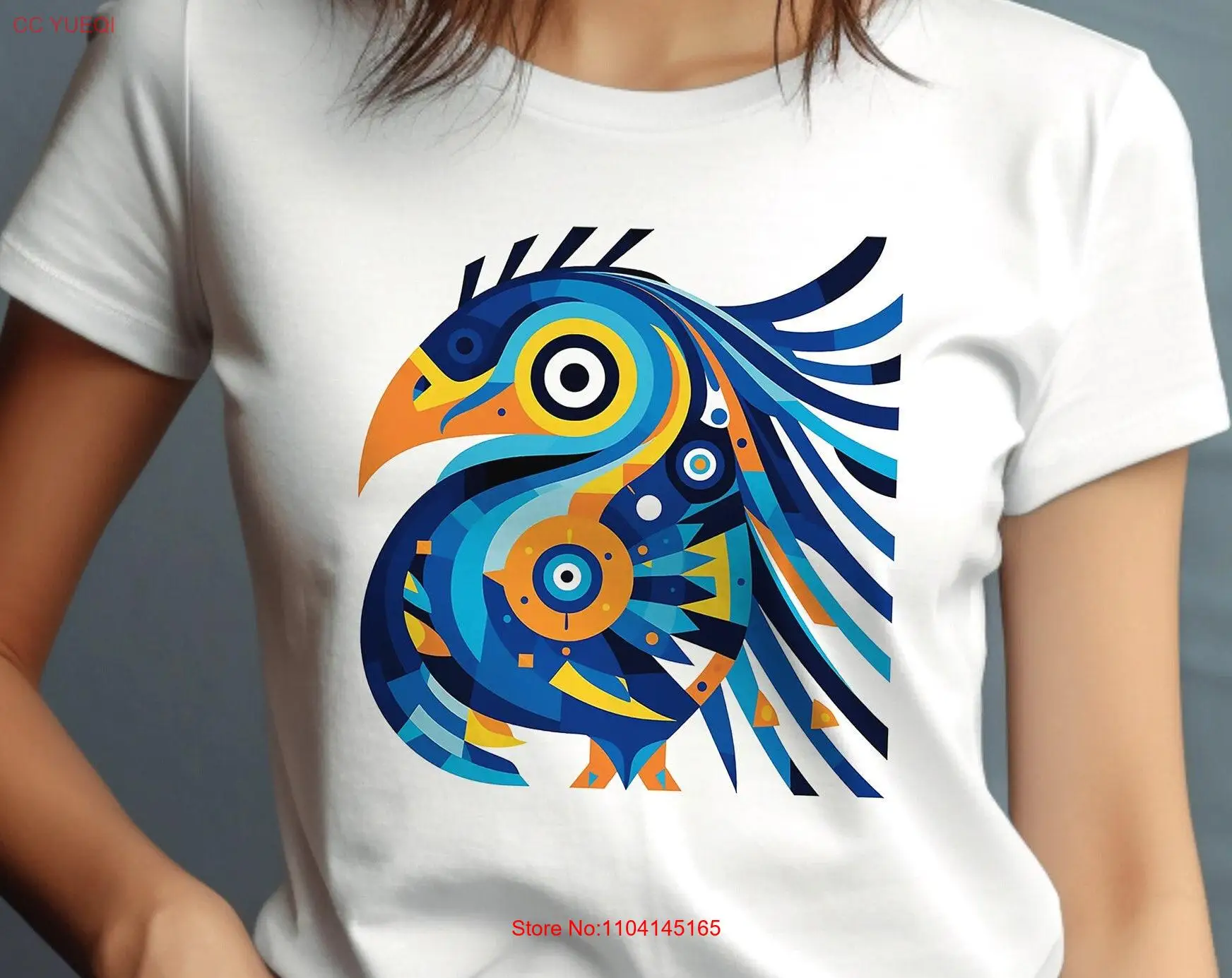 Bird Modern Art T Shirt lover gift parrot The long or short sleeves