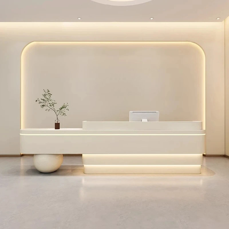 Front Desk Checkout Business Light Luxury Reception Desks Counter Customer Escritorio Trendy Furniture