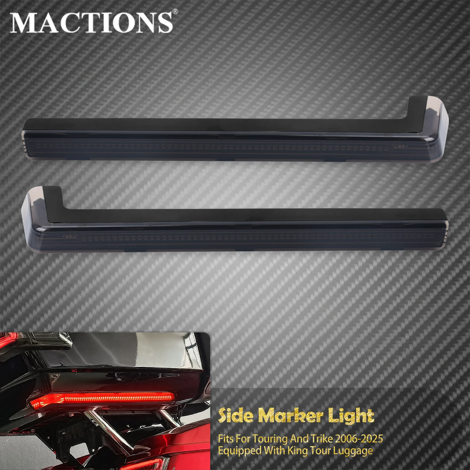 دراجة نارية LED بدوره مصباح إشارة الملك جولة الأمتعة لهجة الجانب مصباح لوح ل هارلي بجولة الطريق إلكترا شارع الإنزلاق 2006-Up #1