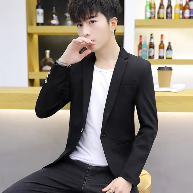 Man Suits and Blazers Cropped Thin Slim Fit Short Jacket for Men Black Fashionable Classic Coats Original Fashion 2024 Summer AliExpress