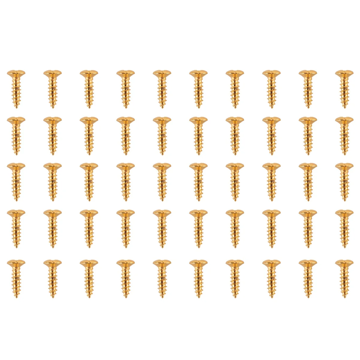 

50x Guitar Bass Screws Parts for Scratchplates Pickguard, Gold