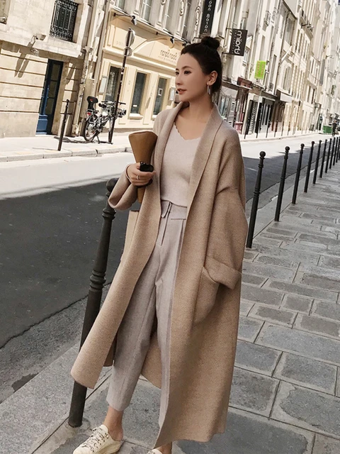 Sweater trench coat deals