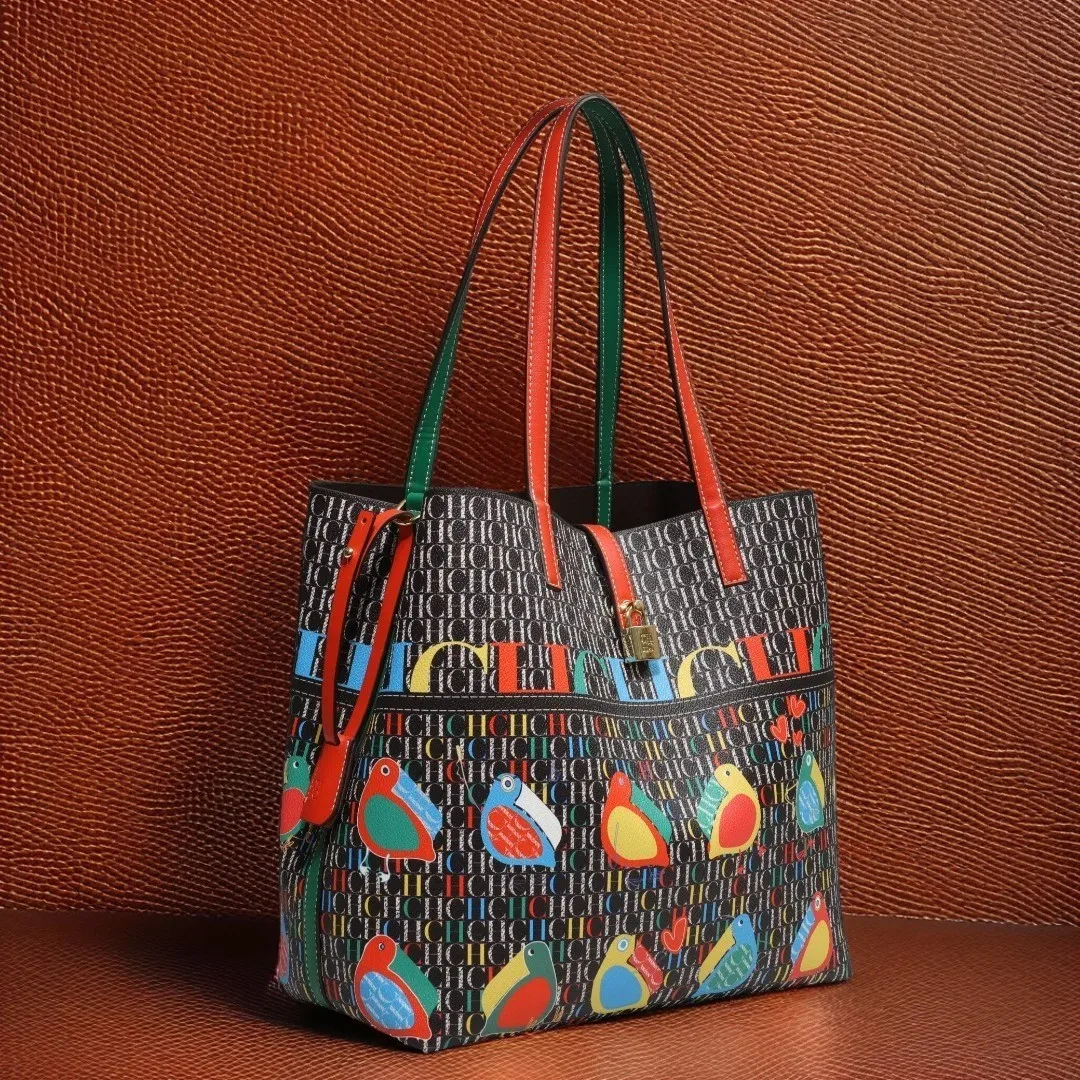 CHHC-Bolso de mano con diseño de lujo y a la moda para mujer, bandolera de viaje colorida de Jacquard, novedad de primavera 2024