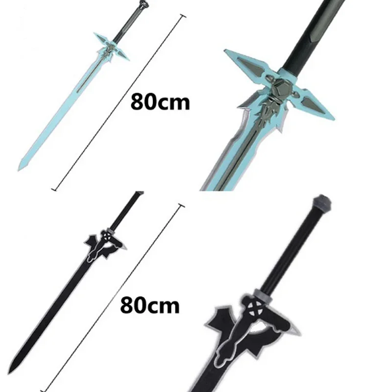 80cm Sword Art Online Dark Repulser Kirito Kirigaya Sword Kirigaya Kazuto cosplay prop Yuuki Asuna black sword cosplay prop tool