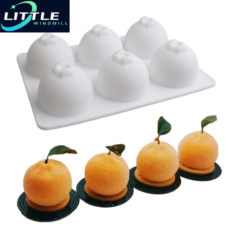 Orange  Silicone Cake Mold Dessert Mousse Baking Form Pan Diamond Heart Bubble Cloud Donuts Shaped Chocolate Moulds