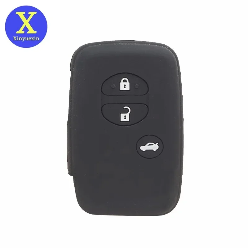 Xinyuexin Silicone Car Key Cover Case For Toyota Land Cruiser Camry Highlander Crown Prado Prius Remote Key Jacket Car-stying