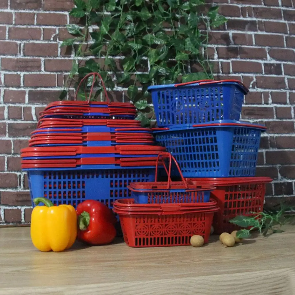 

20 Pcs Fruit Storage Baskets Reusable Large Capacity Household Portable Containers Plastic Baskets