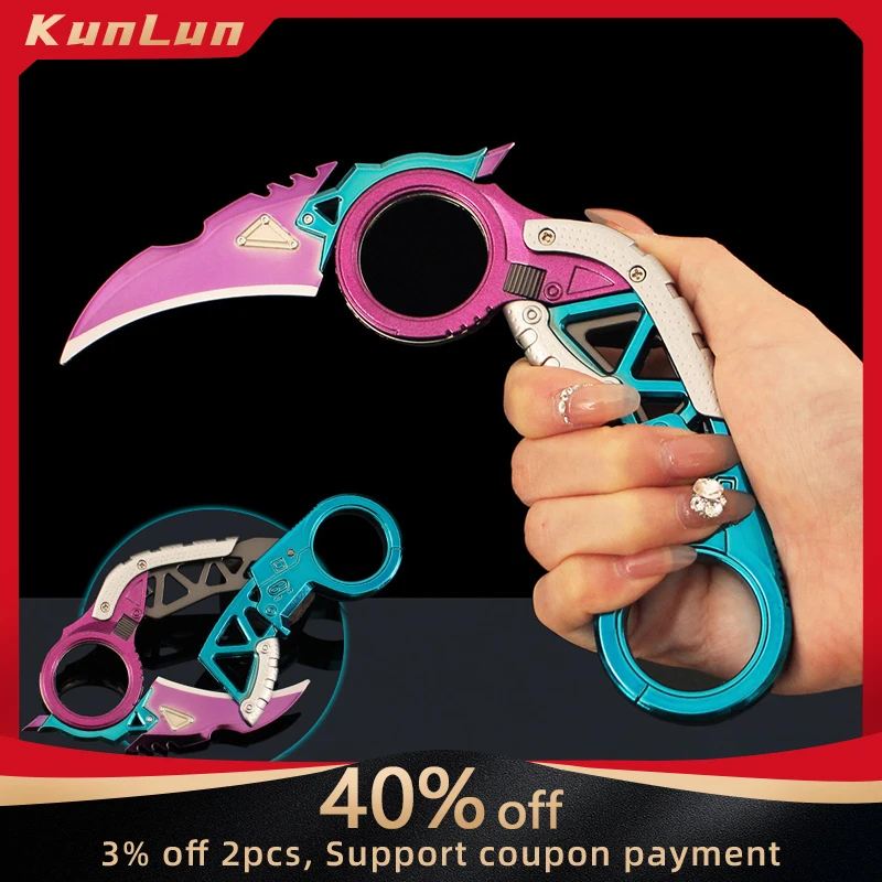 ゲーム周辺機器の爪ナイフ、完全な金属製の手工芸品の武器モデル、収集可能な机の装飾品、安全な男の子のおもちゃのギフト、頂点の伝説、家宝、18cm