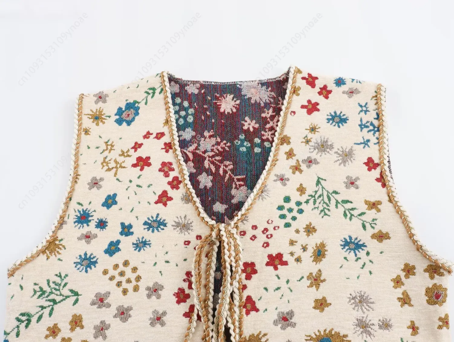 Vintage Floral Vest Cowgirl Sleeveless Vests Women Embroidered Casual Trendy Crochet Western Cardigan Retro Print Tops Fashion