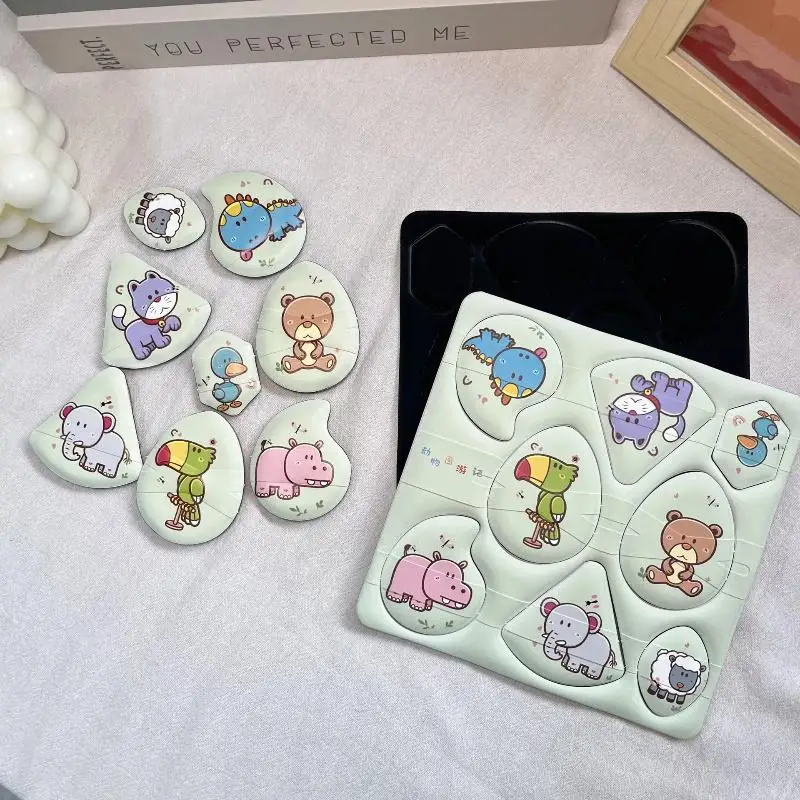 [JN] 8pcs Soft Cosmetic Puffs Cosmetic Powder Puff Blender Set Multi Shaped Soft Touch Sponges For Daily Makeup Tools