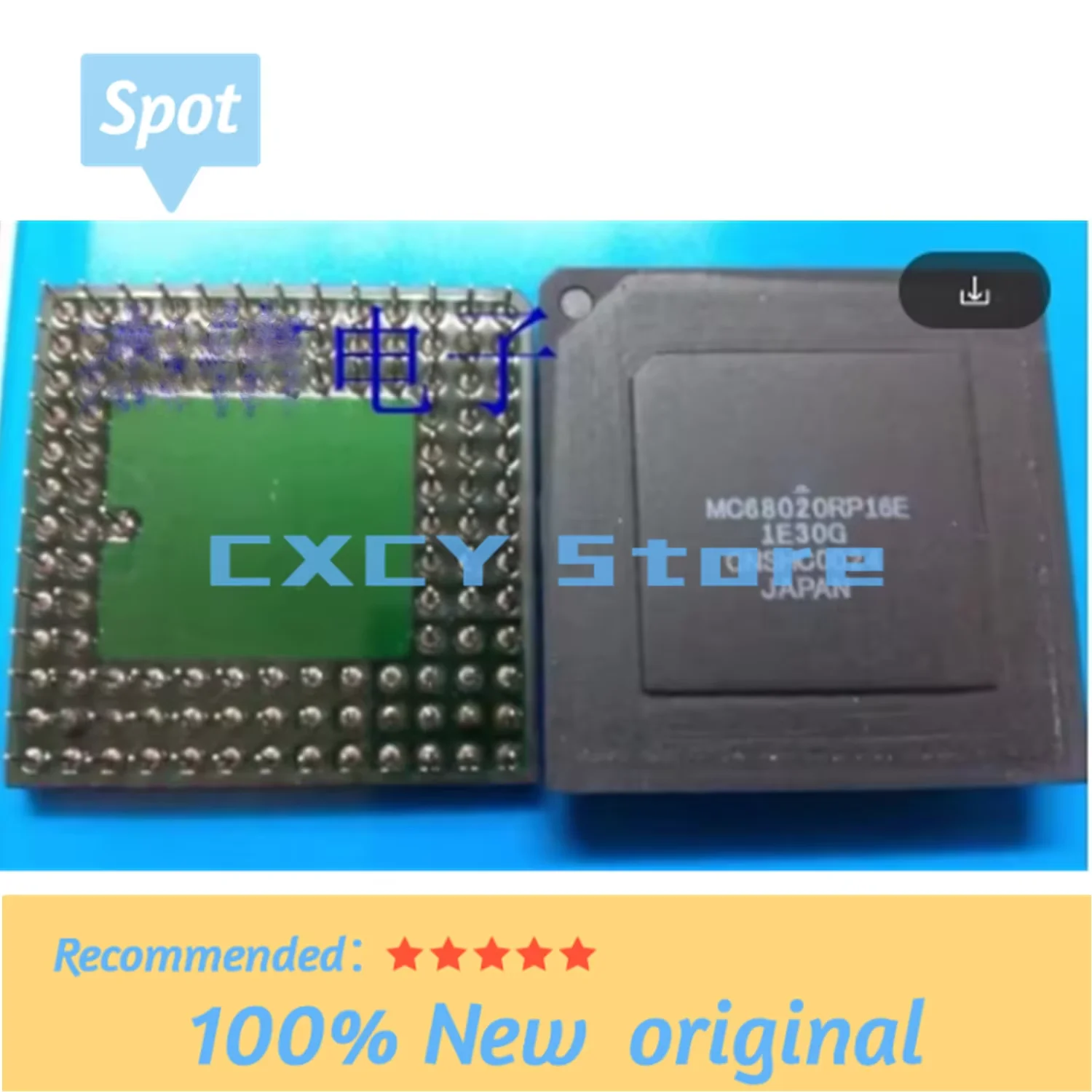 2PCS New MC68020RP16E 32-bit Microprocessor CPGA114 Pin Straight Pin MC68020RP16