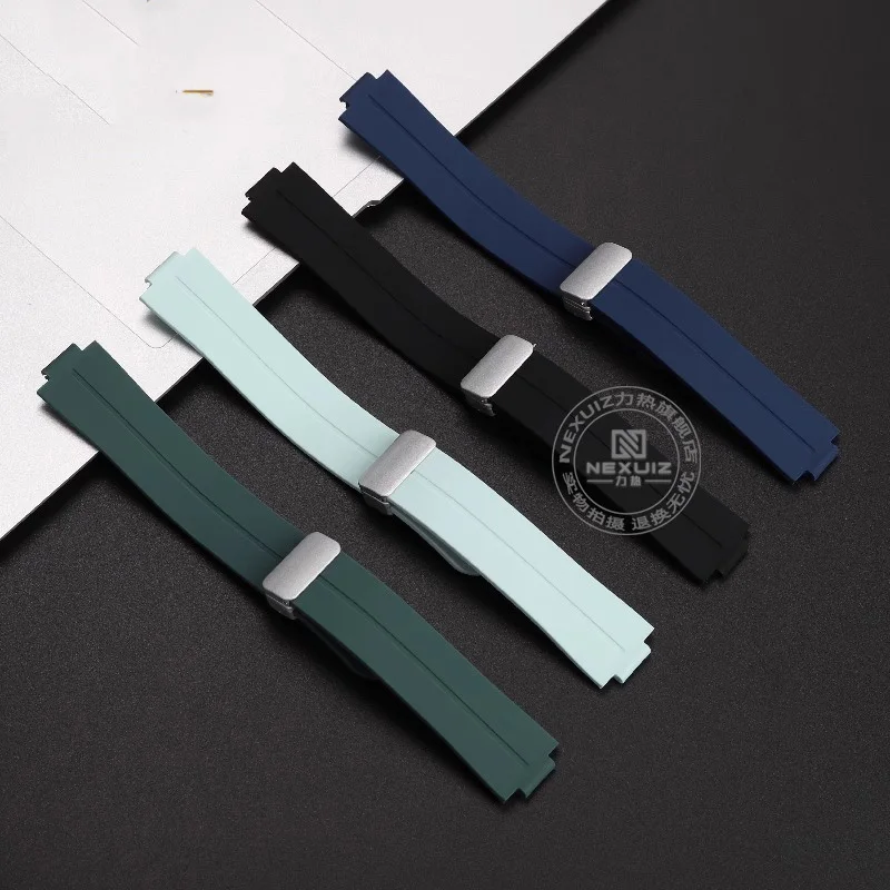 12mm convex mouth bracelet for Casio EDIFICE series EFR-S108D modified waterproof silicone watch strap for Men's wristband