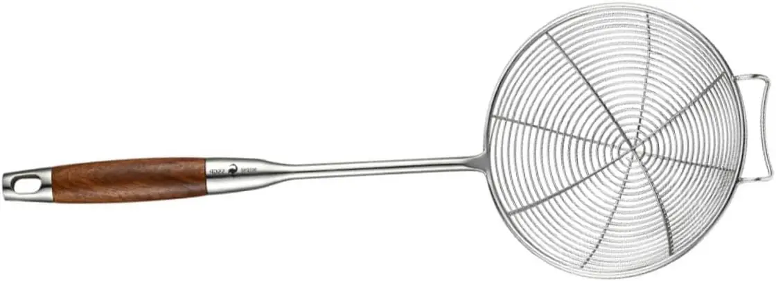 

Сетчатый дуршлаг из нержавеющей стали с длинной ручкой и подвесной ложкой для масляного фильтра, устойчивой к ушам, для высокотемпературного слива