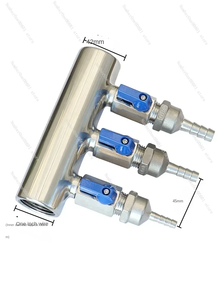 

304 stainless steel water separator one-inch turn quarter ball valve switch pagoda hose joint multi-pass multi-branch diversion