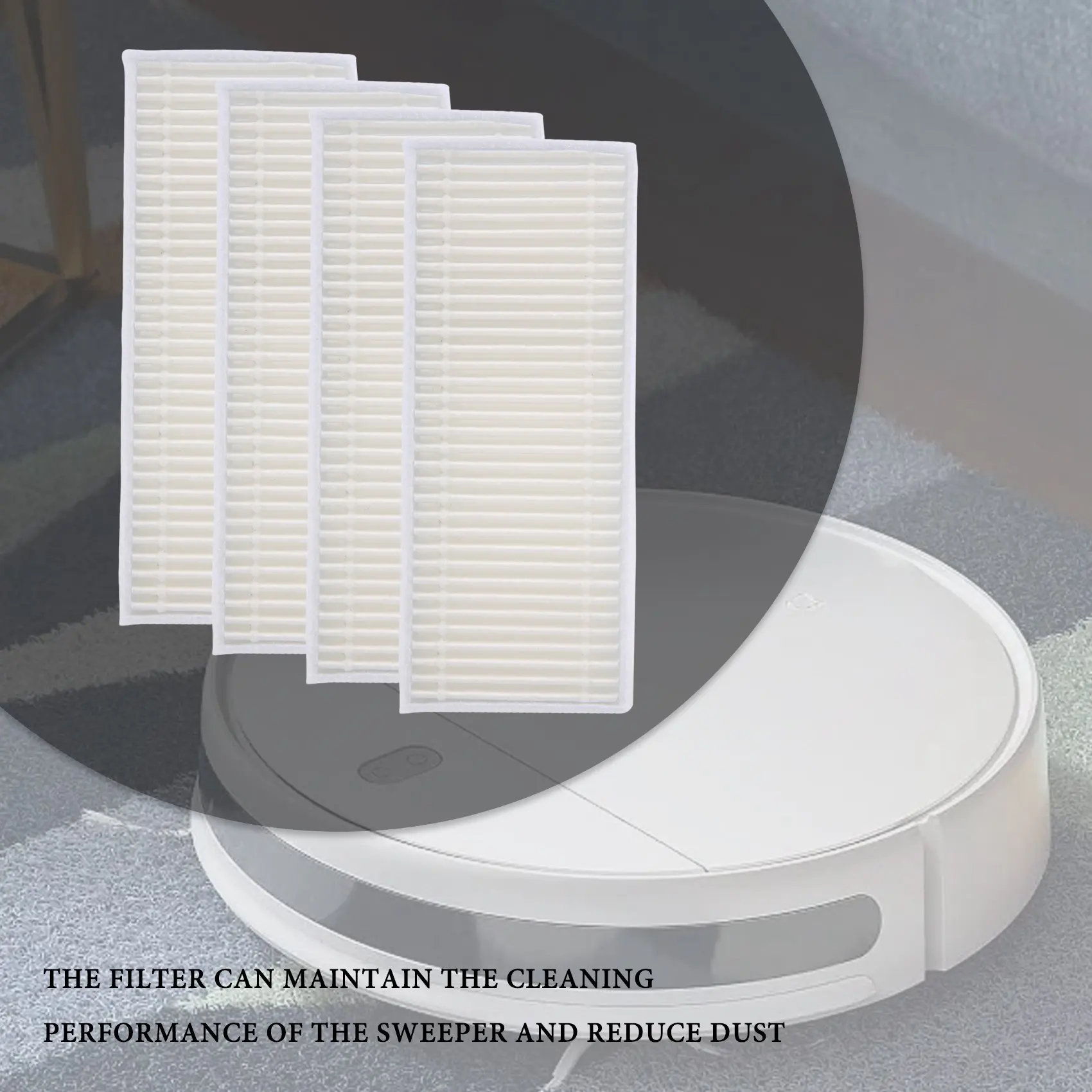 10Pcs Robot Vacuum Cleaner Filter HEPA Filter for Conga Serie 950 Robot Vacuum Cleaner Accessories