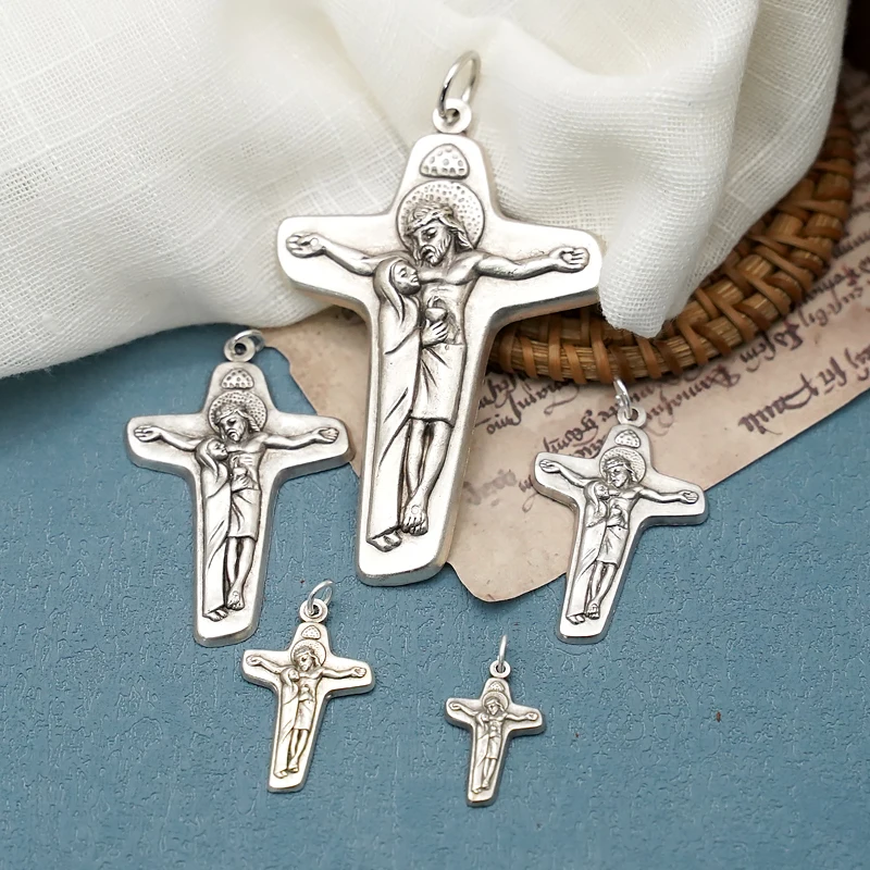 2 to 7cm Abstract Metal Cross Pendant for Jewelry Making Charms Women Men Necklace DIY Accessories Italian Charm