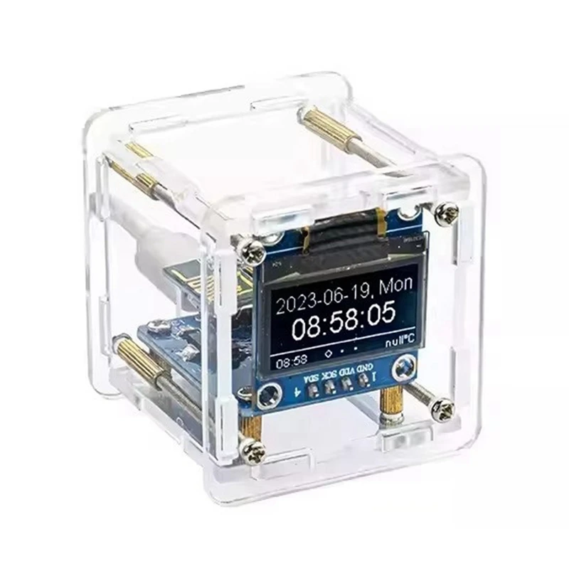 ESP8266 DIY Electronic Kit Mini Weather Forecast Clock Kit WIFI Networked With OLED Display & Case DIY Welding