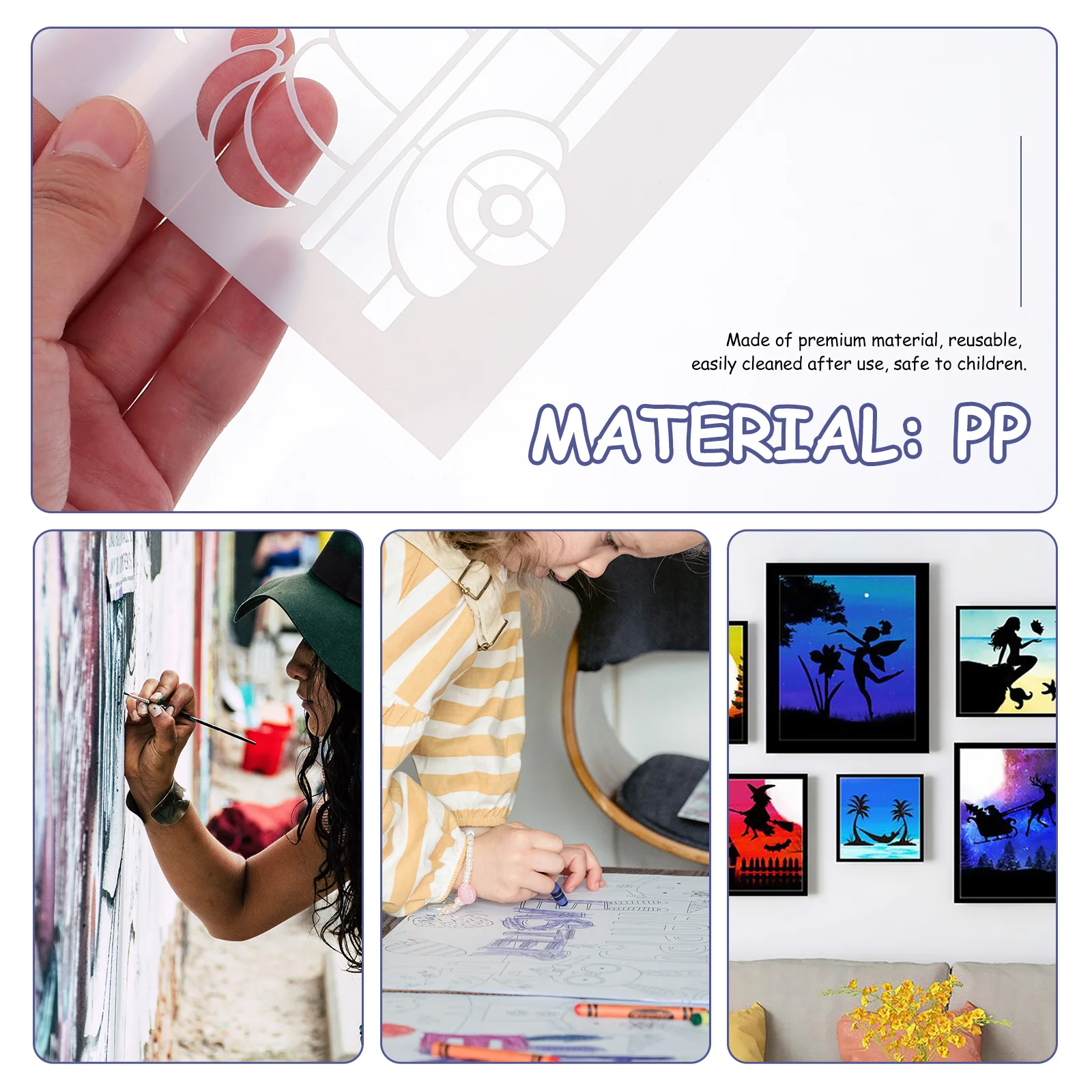 18Pcs Practical Drawing Stencil Develop Intelligence Adults DIY Art Painting Template Drawing Stencils