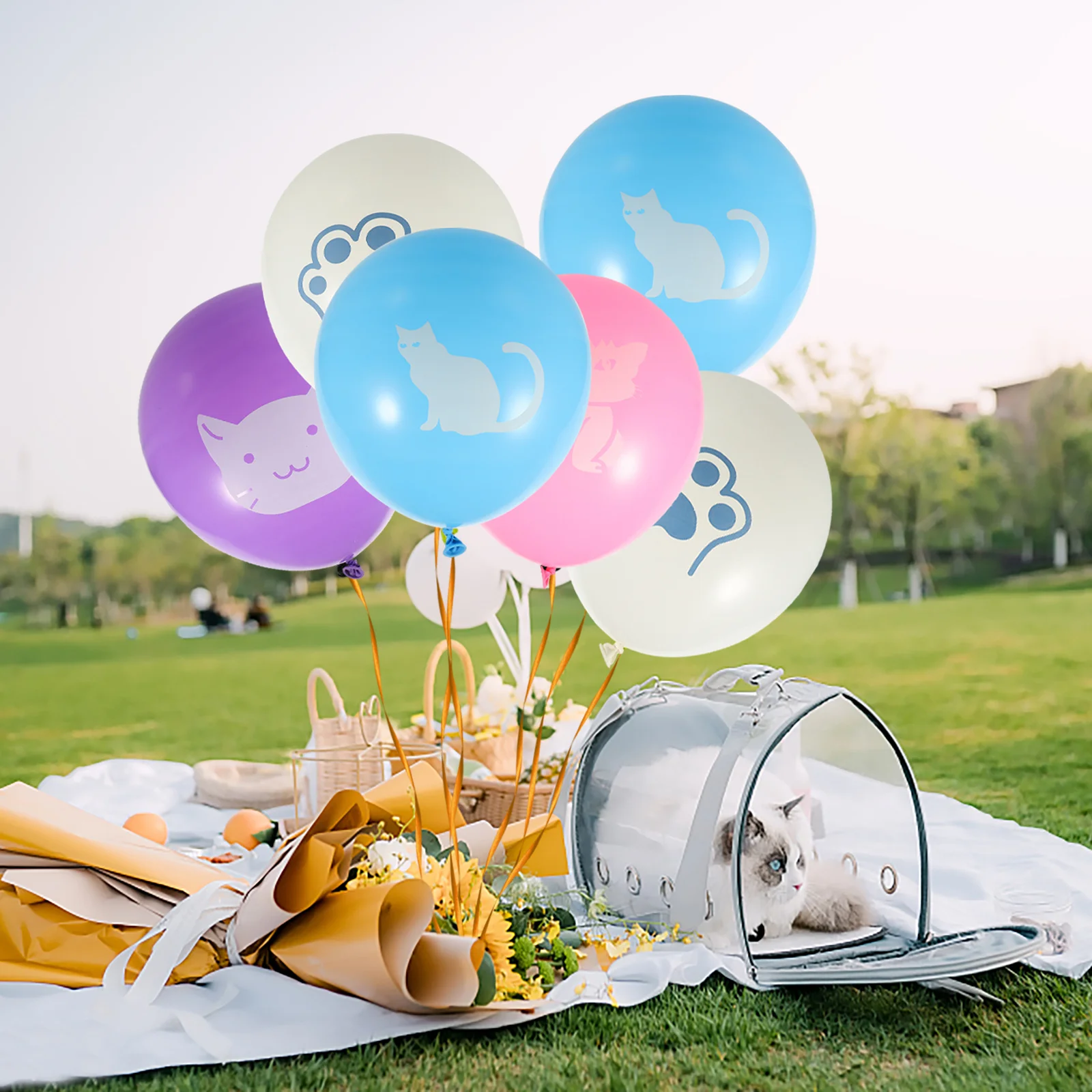 

40Pcs Multi-Function Decorative Balloons Latex Birthday Party Supplies Lovely Adorable Balloons Bright Colorful