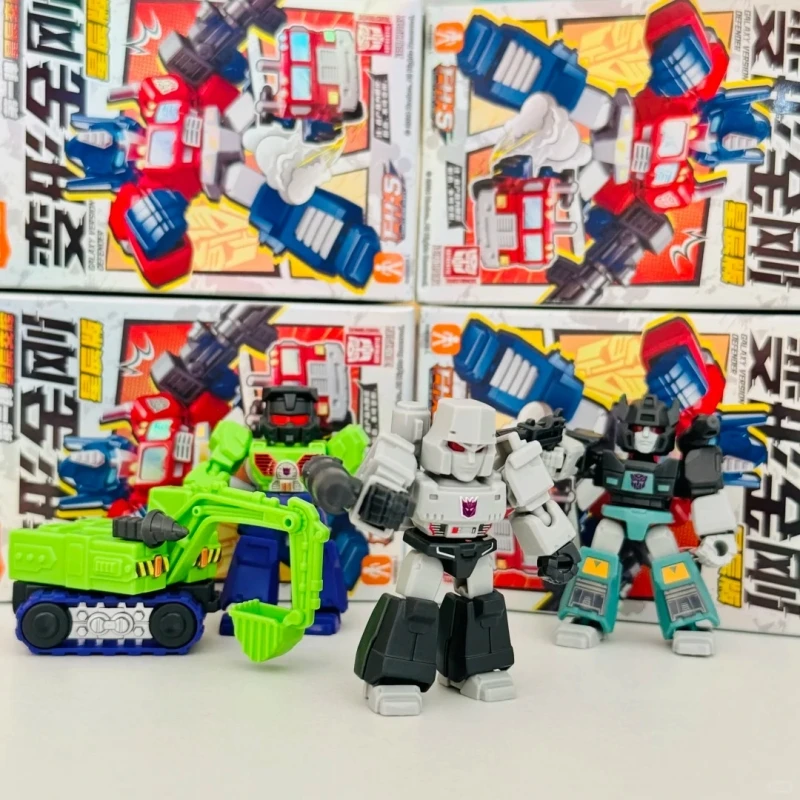 Gran oferta Blokees Transformers Defender versión 5,5 cm V1 V2 Optimus Prime Megatron Ironhide Thundercracker Robot juguetes regalos para niños