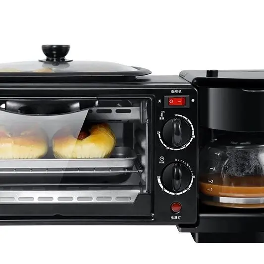 3 in 1 Breakfast Station Oven Coffee Maker and Frying Pan