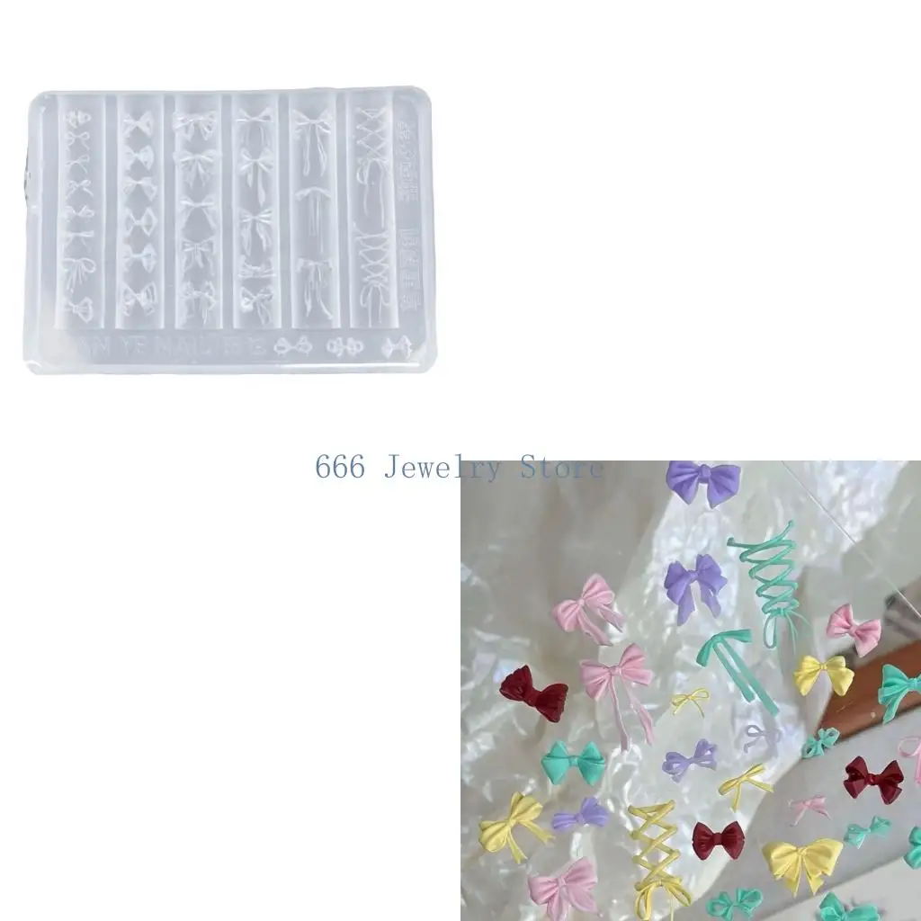 F2TD Heat Resistant Silicone Template With Elegant Bows For Salon Home Use