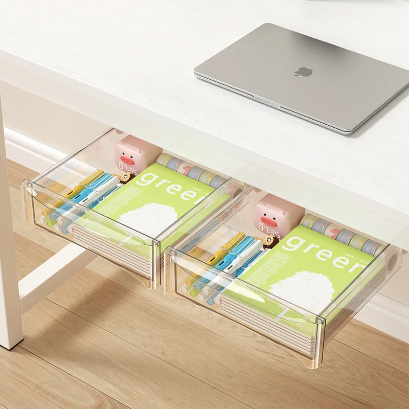 Under-Desk Drawer Storage Box – Workspace Essential, Large Capacity Office Hidden Organizer