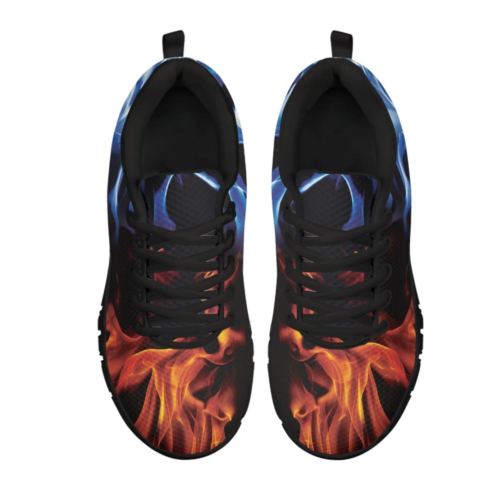 Coloranimal Blue Fire Men Medical Assistant Shoes for Women Anti-Skid Tennis Shoes for Women for Outdoor