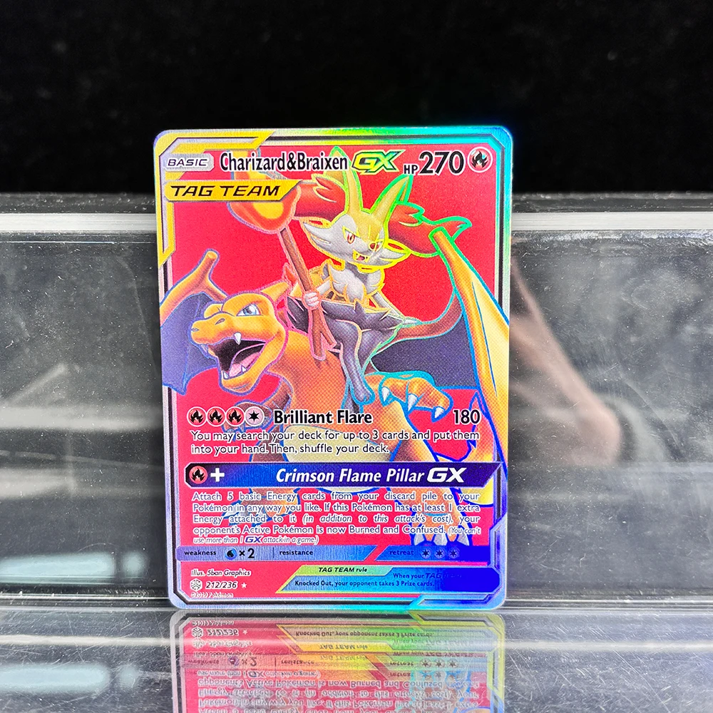 Cartes uniques holographiques PKM Charizard GX Blastoise PTCG, cartes proxy, Collection de cartes de combat, jouets cadeaux