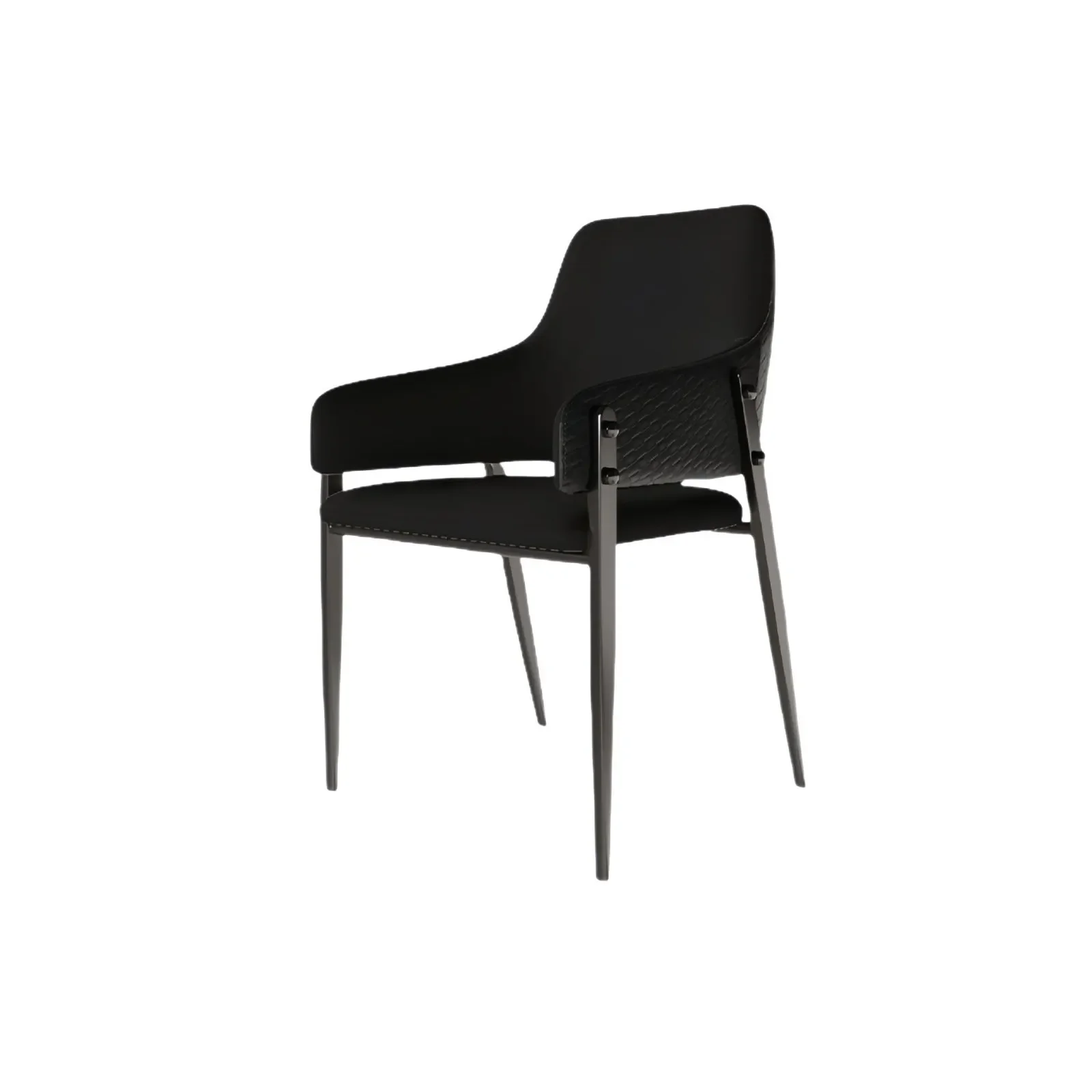 

Italian dining chair, simple and modern, light luxury, household, leather art desk and chair