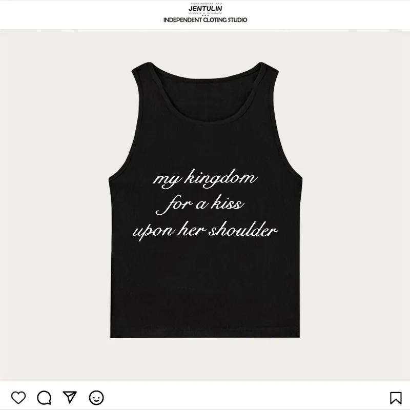 2000년대 Y2K 의류 하라주쿠 여성 민소매 탱크탑 빈티지 레터 프린트 그런지 크롭탑 스트릿웨어 펑크 고딕 이모걸 코르셋