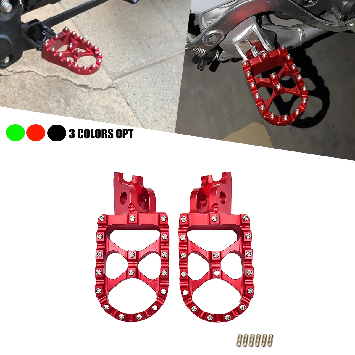 

Motorcycle Footpeg Foot Pegs Pedals Rests For For HONDA CR CRF 125R 150R 250R 250X 450R 450X 250RX 450RX 250F 450L MX Dirt Bike