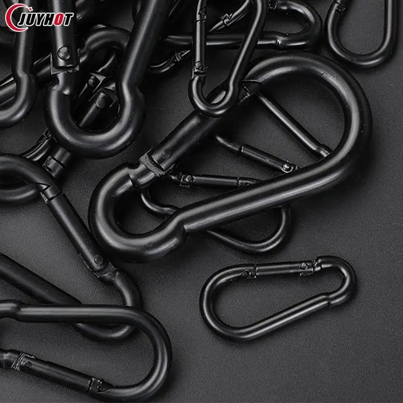 Survival D-ring Metal Keychain Clip Hook D Carabiner Hanging Hooks Buckle Connector For Camping Climbing Equipment Key Ring DIY