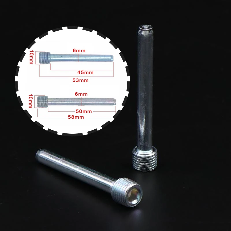 

1/3/5PCS Alloy 53/58mm Motorcycle Lower Pump Disc Brake Pad Fixing Screw Hexagonal Guide Bolt Guide Pin M10 Thread 10mm Pitch