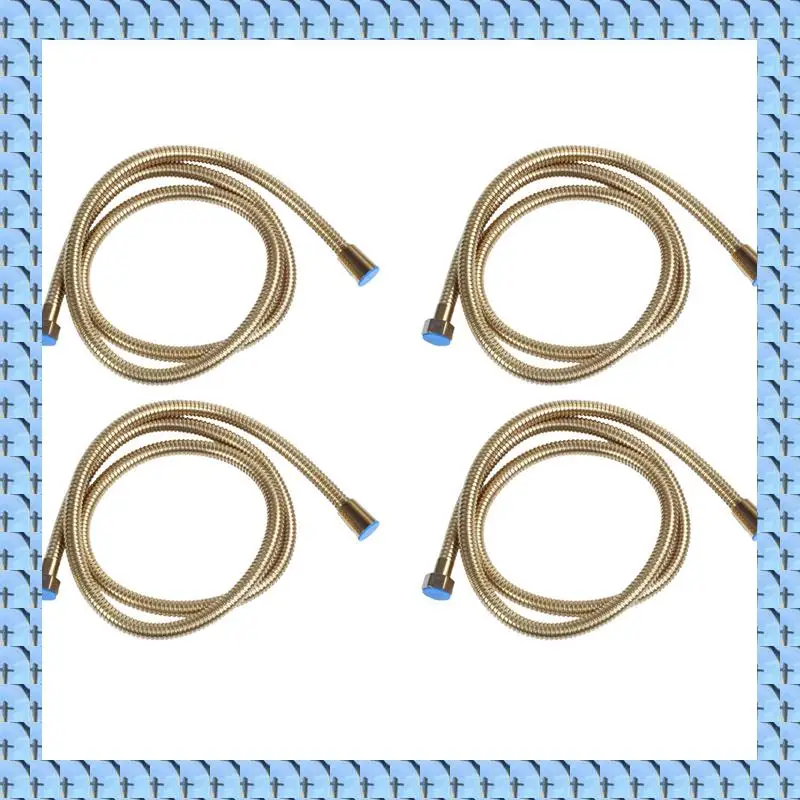 

NOCM 4 шт. 1,5 м золотой шланг для душевой насадки, длинная гибкая трубка для воды из нержавеющей стали для ванной комнаты