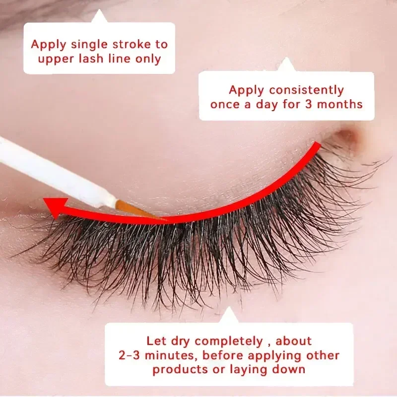 Sérum de Croissance Naturelle Rapide des Cils en 7 Jours, Rehausseur de Cils Plus Longs, Extensions de Cils, Sourcils, Lifting, Produits de Soins pour les Yeux, Maquillage