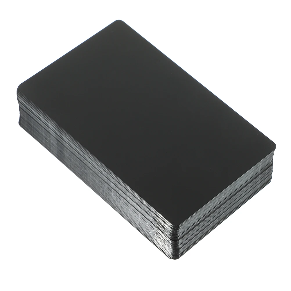 

100 Pcs Fiber Optic Machine Metal Business Card Cards Aluminum Sheet Engraving Blanks