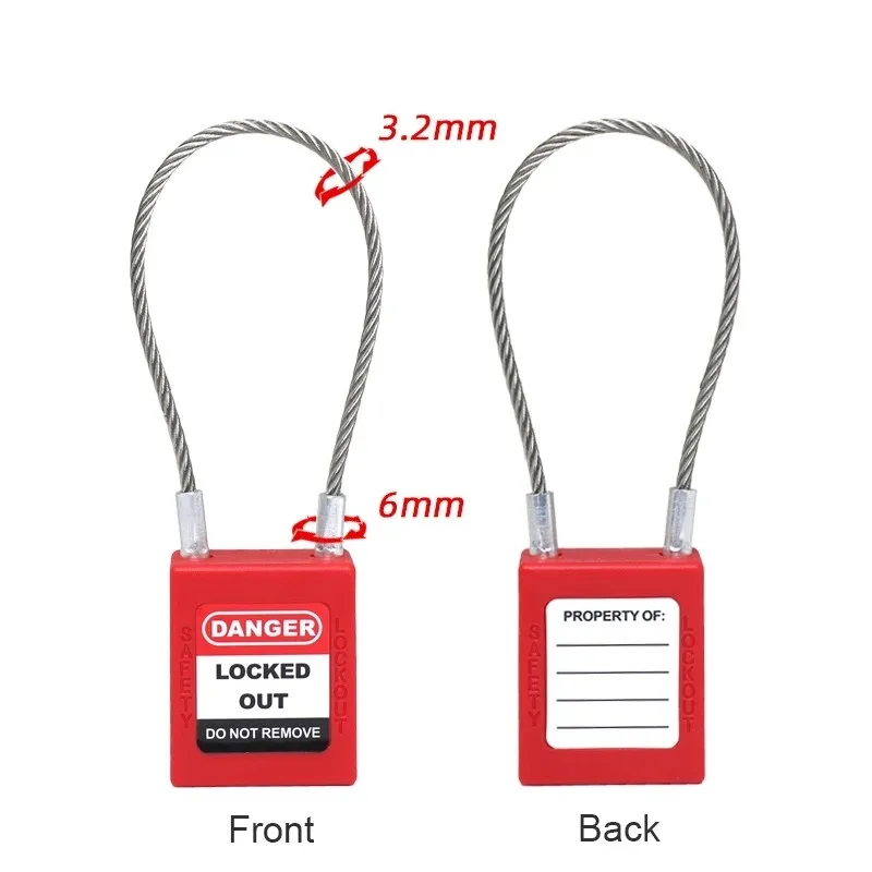 Engineering Steel Wire Safety Padlock Rope Long Beam Lockout Tag Out Isolation Lock Isolation Padlock